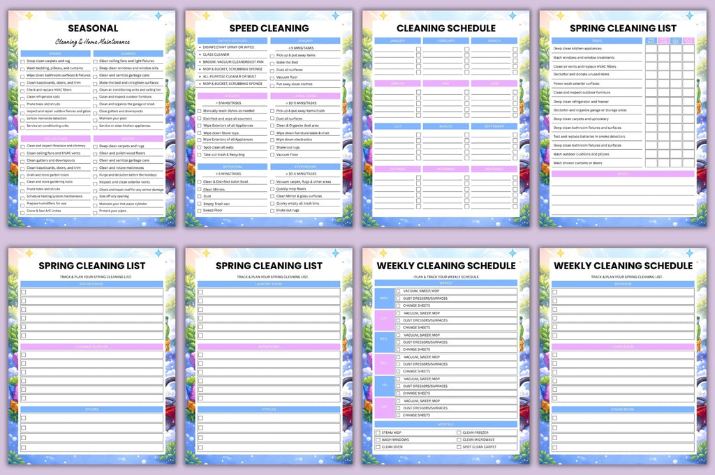 ADHD Planner Bundle including monthly planner and schedule templates