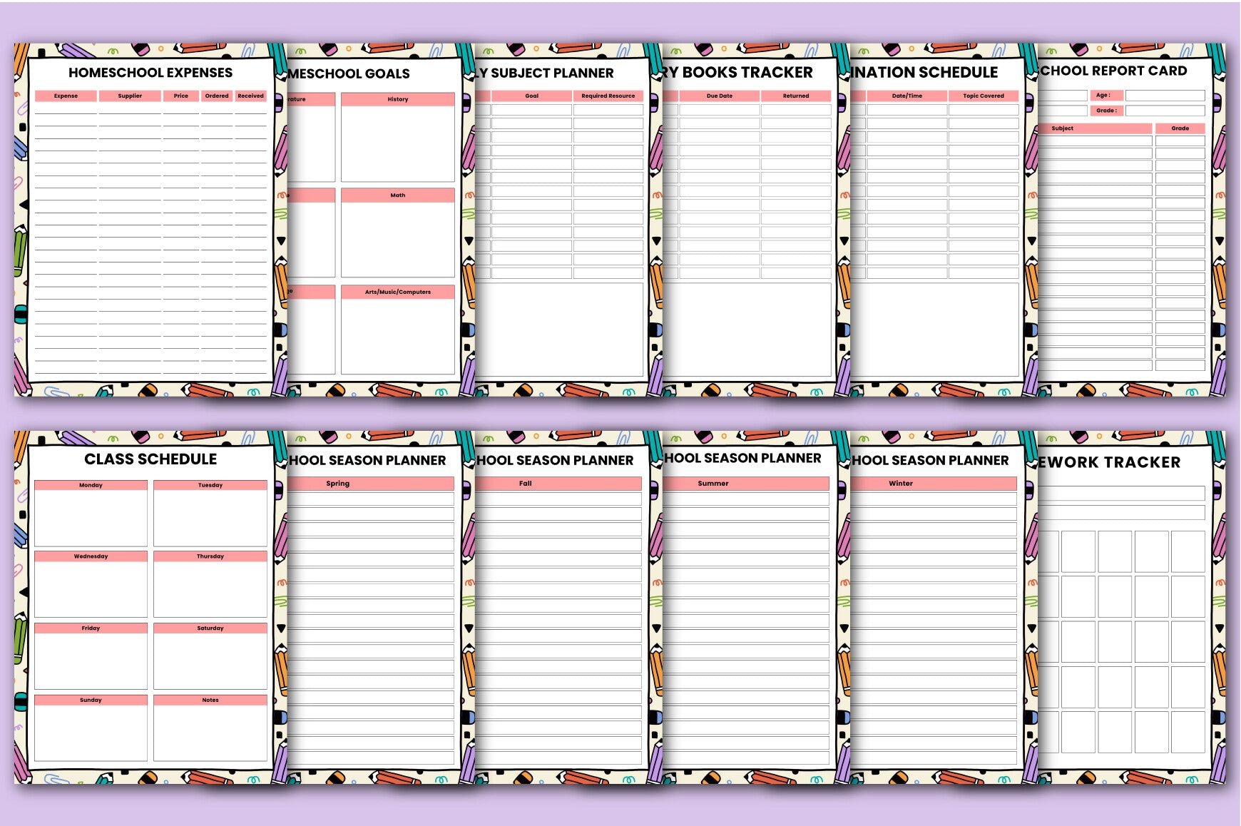 Home School Planner for Effective Organization