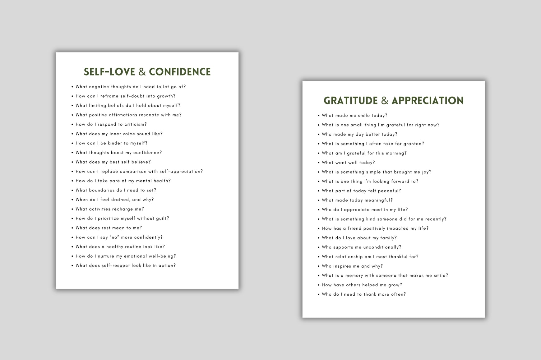 Positive Thinking Prompts