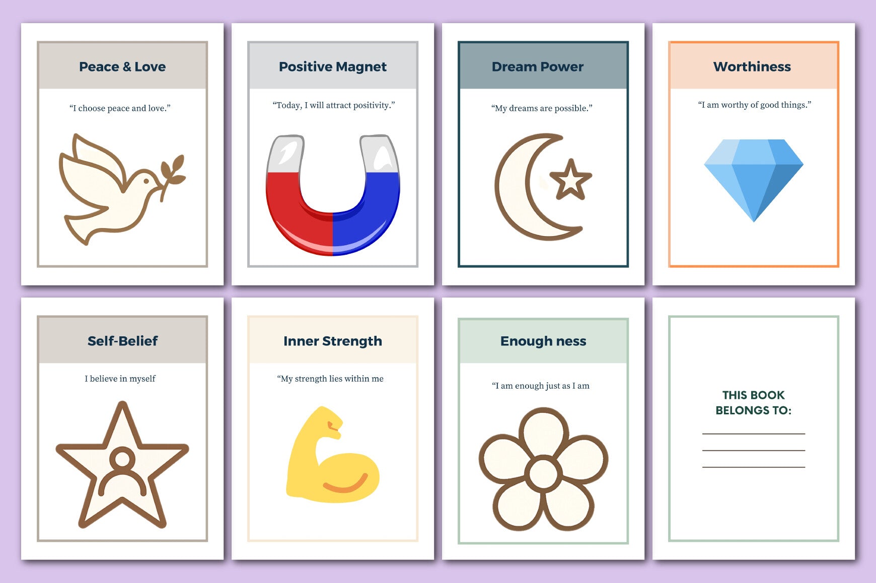 One Month Affirmation Journey Planner