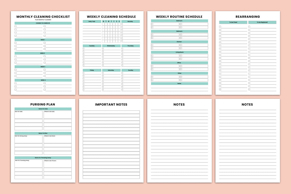 Decluttering Cleaning Planner Guide