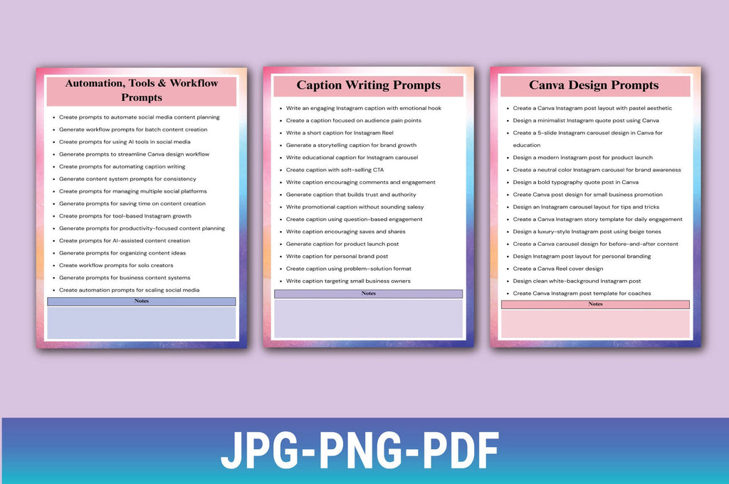 Social Media Template Prompts