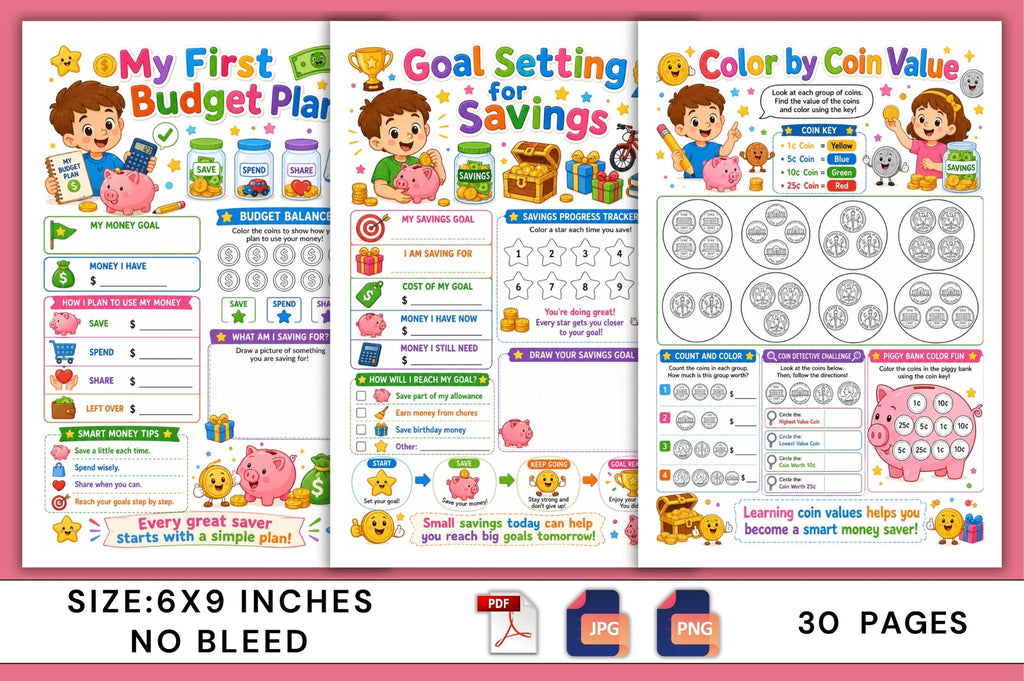 Financial Skills Activity For Kids Book