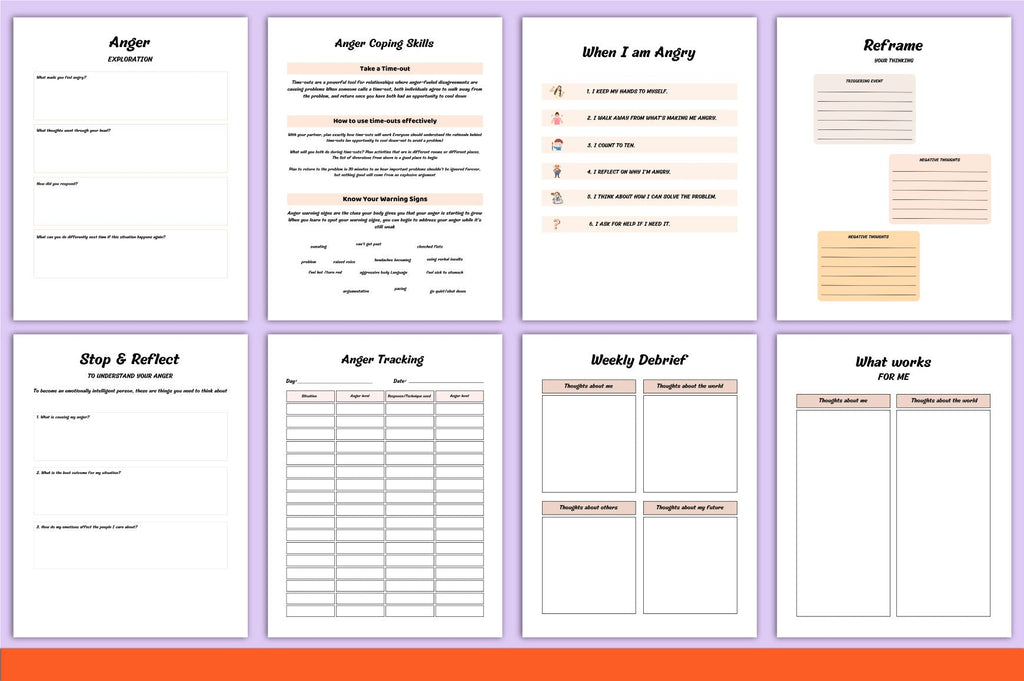 Anger Management Planner for Kids