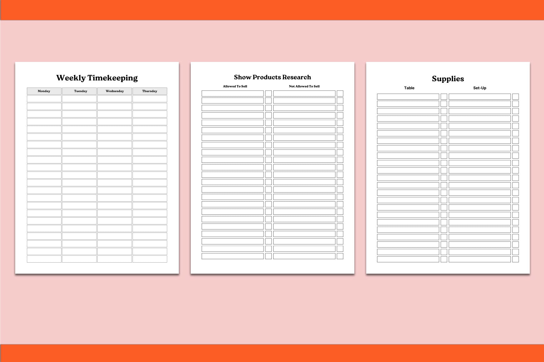 Craft Fair Planner Guide