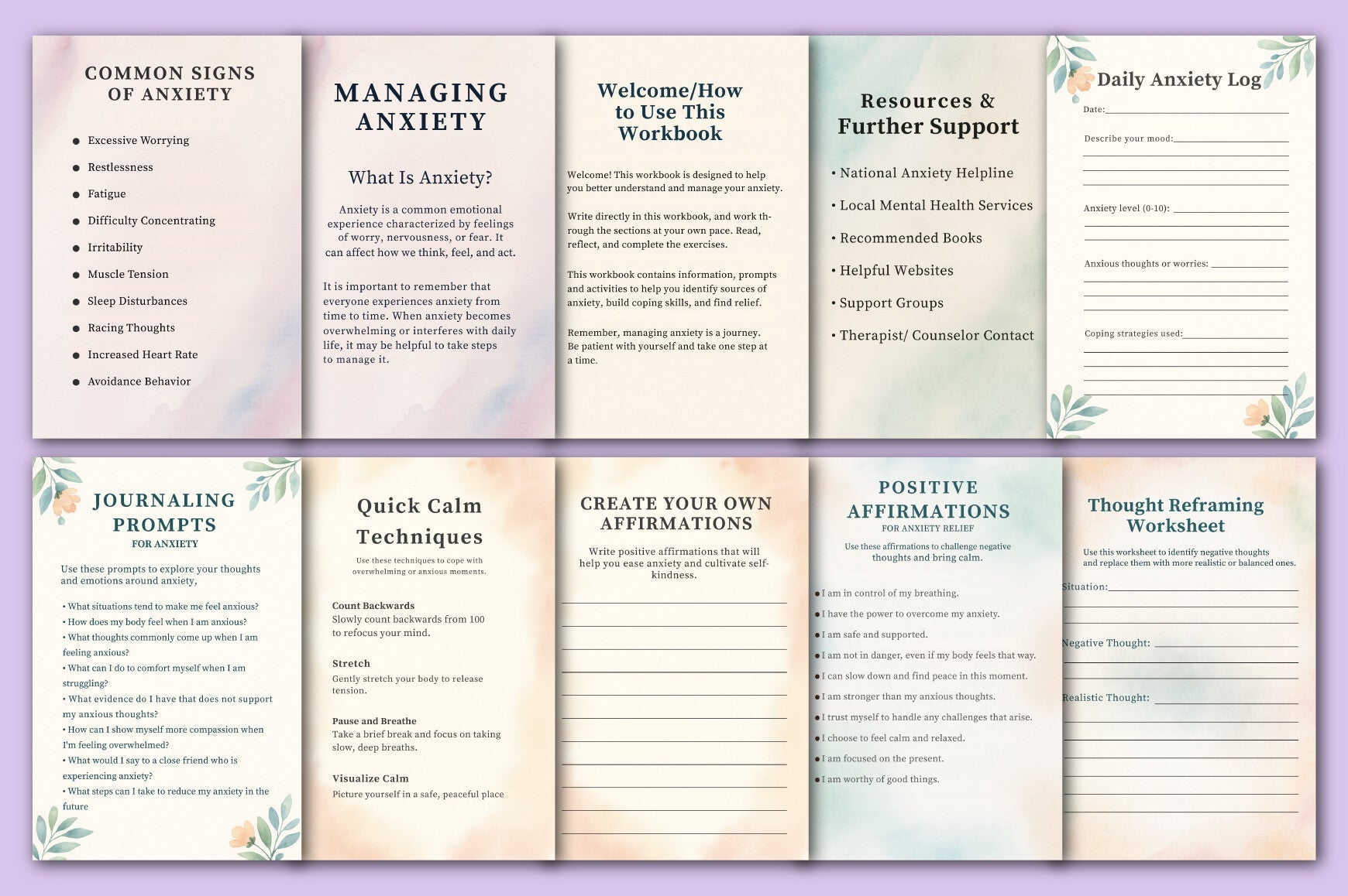 Managing Anxiety Workbook