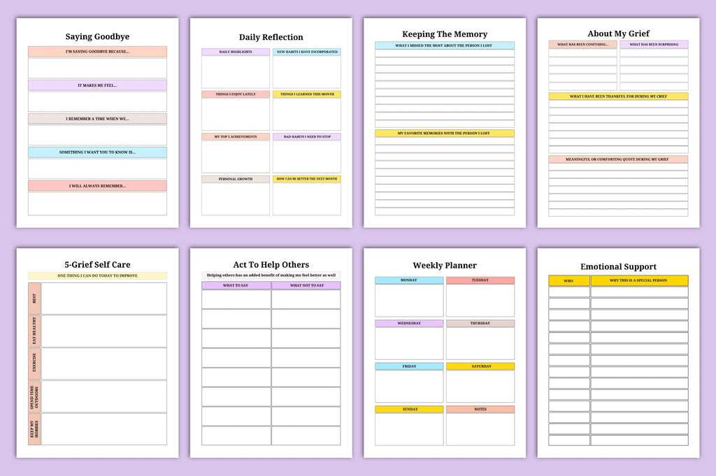 Grief Therapy Journal for Healing and Reflection