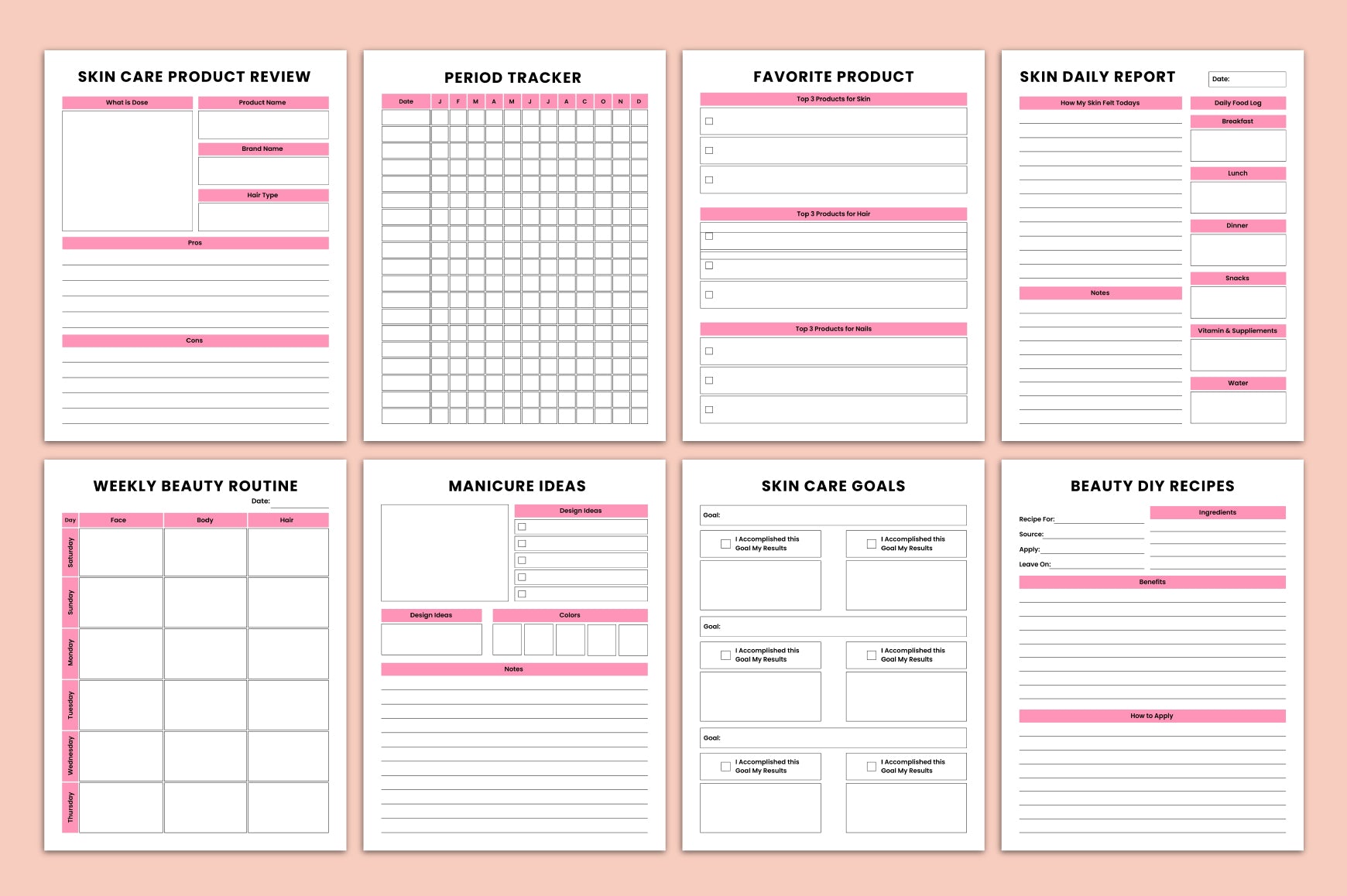 Skin Care Routine Journal