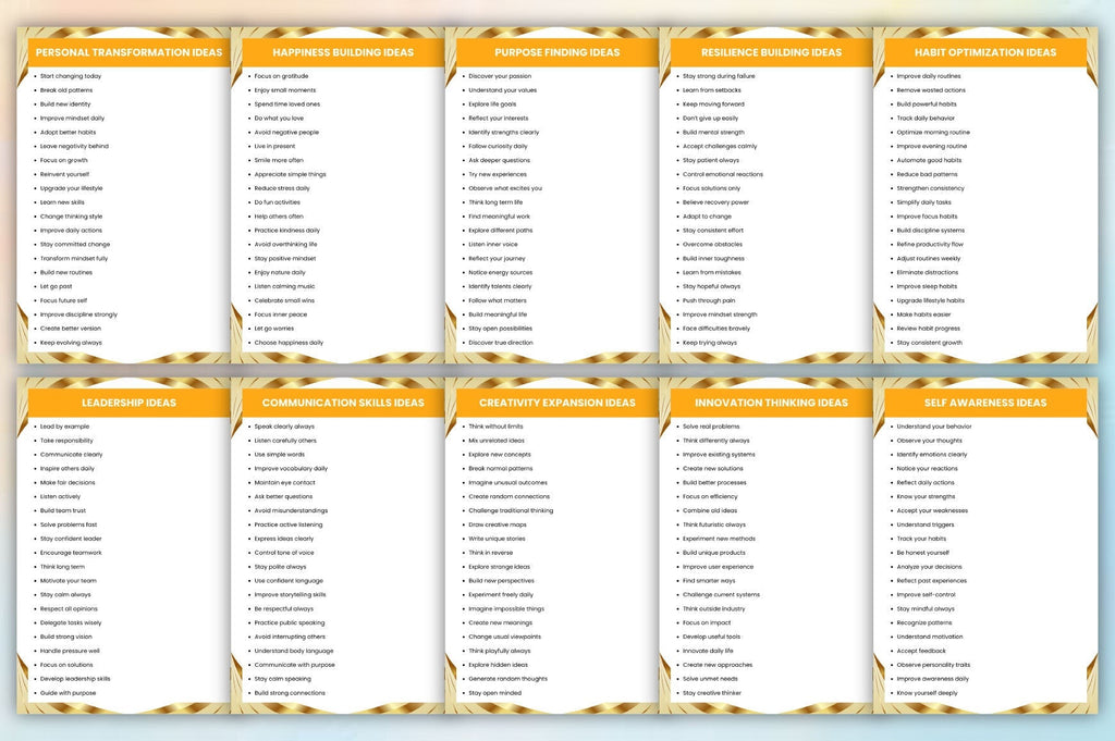 For Infinite Ideas Prompts