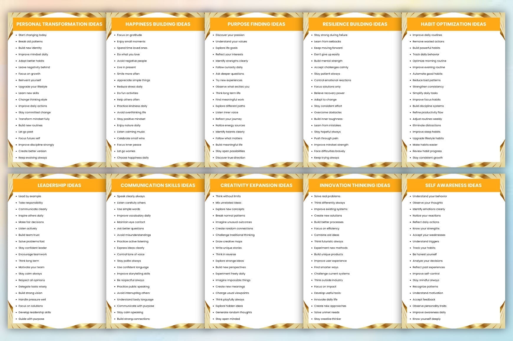 For Infinite Ideas Prompts