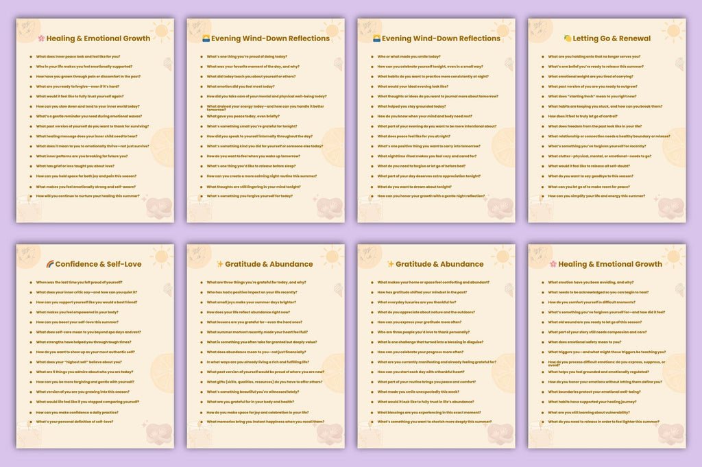 Summer Self-Reflection Prompts