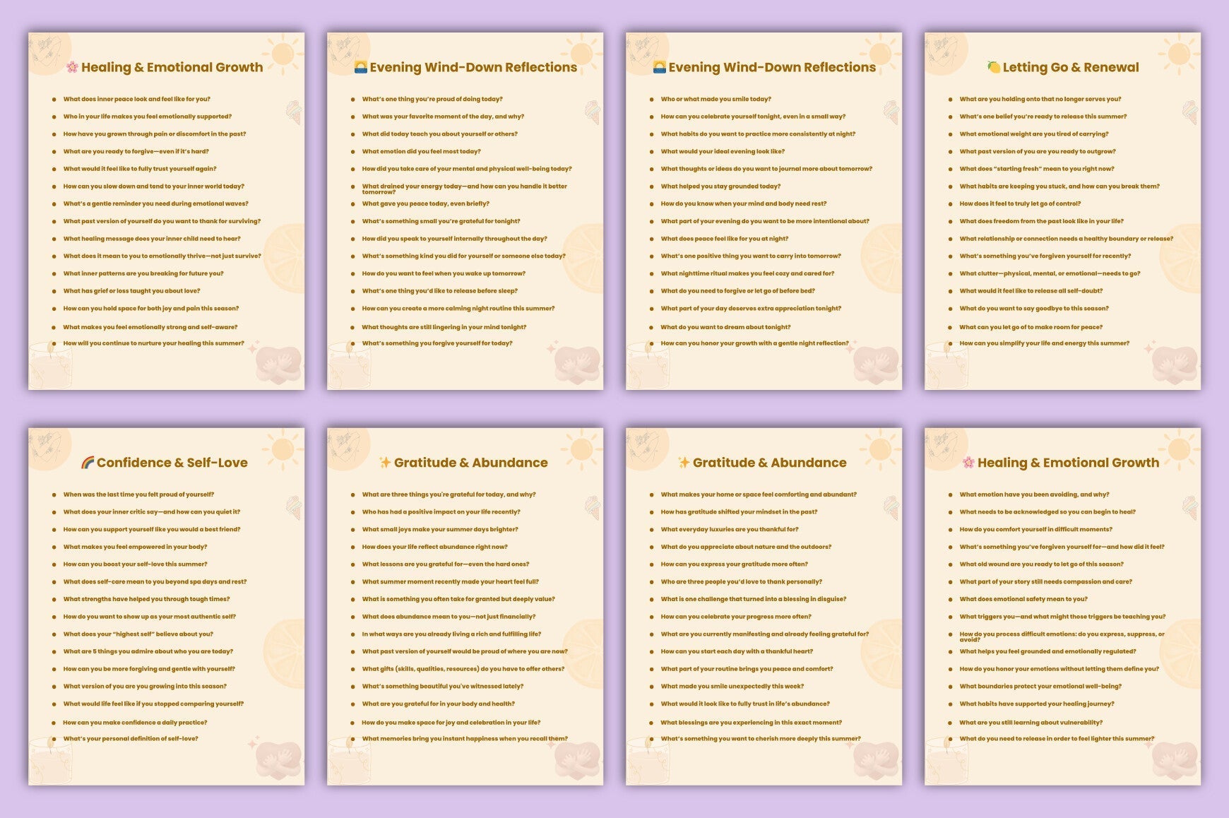 Summer Self-Reflection Prompts