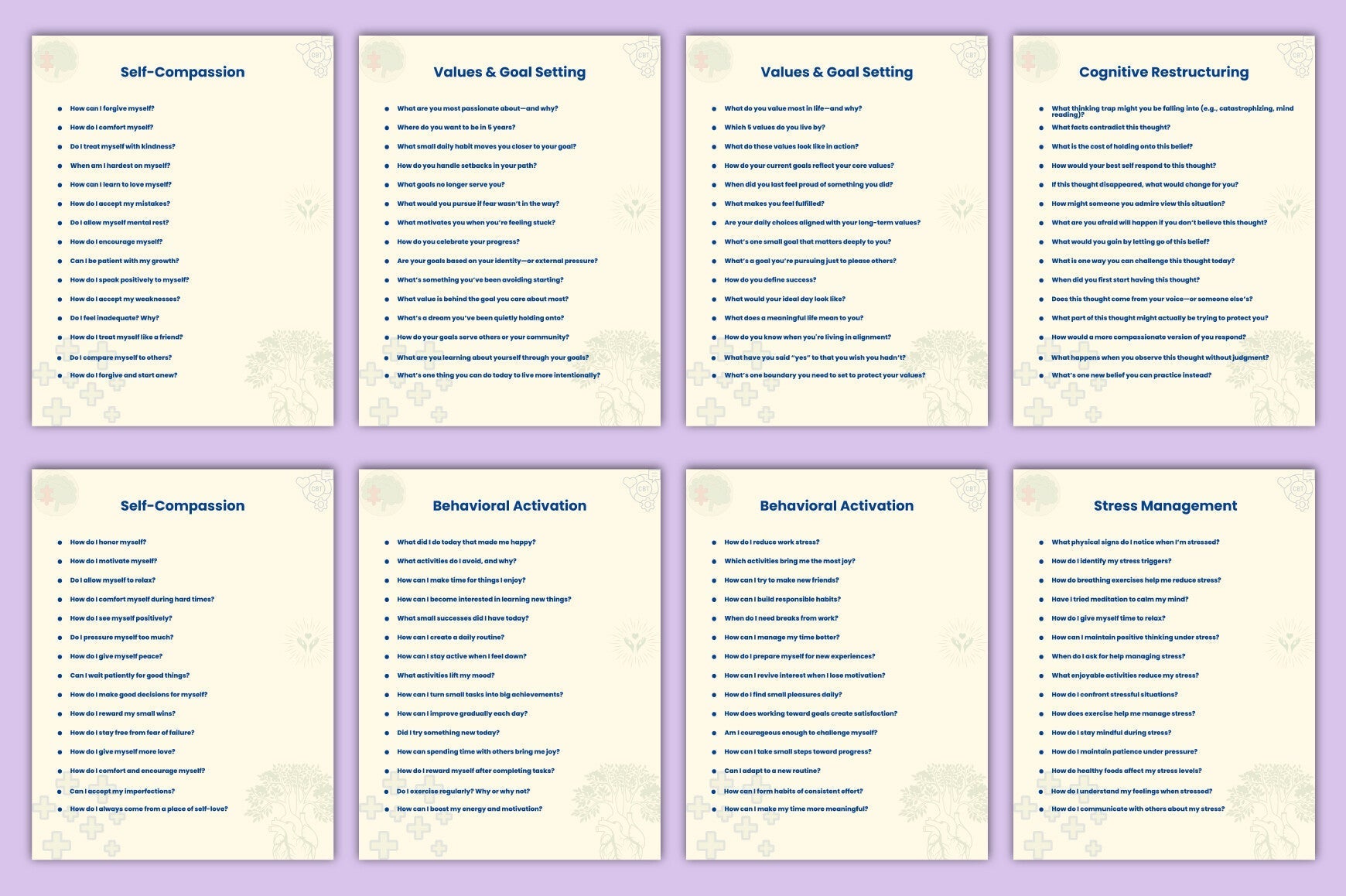 CBT for Healing and Growth Prompts
