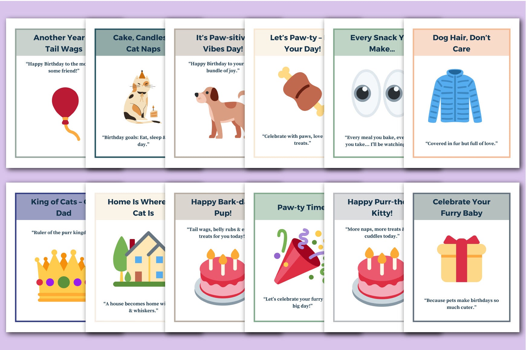 Pet Lovers: 40 Design Cards Collection