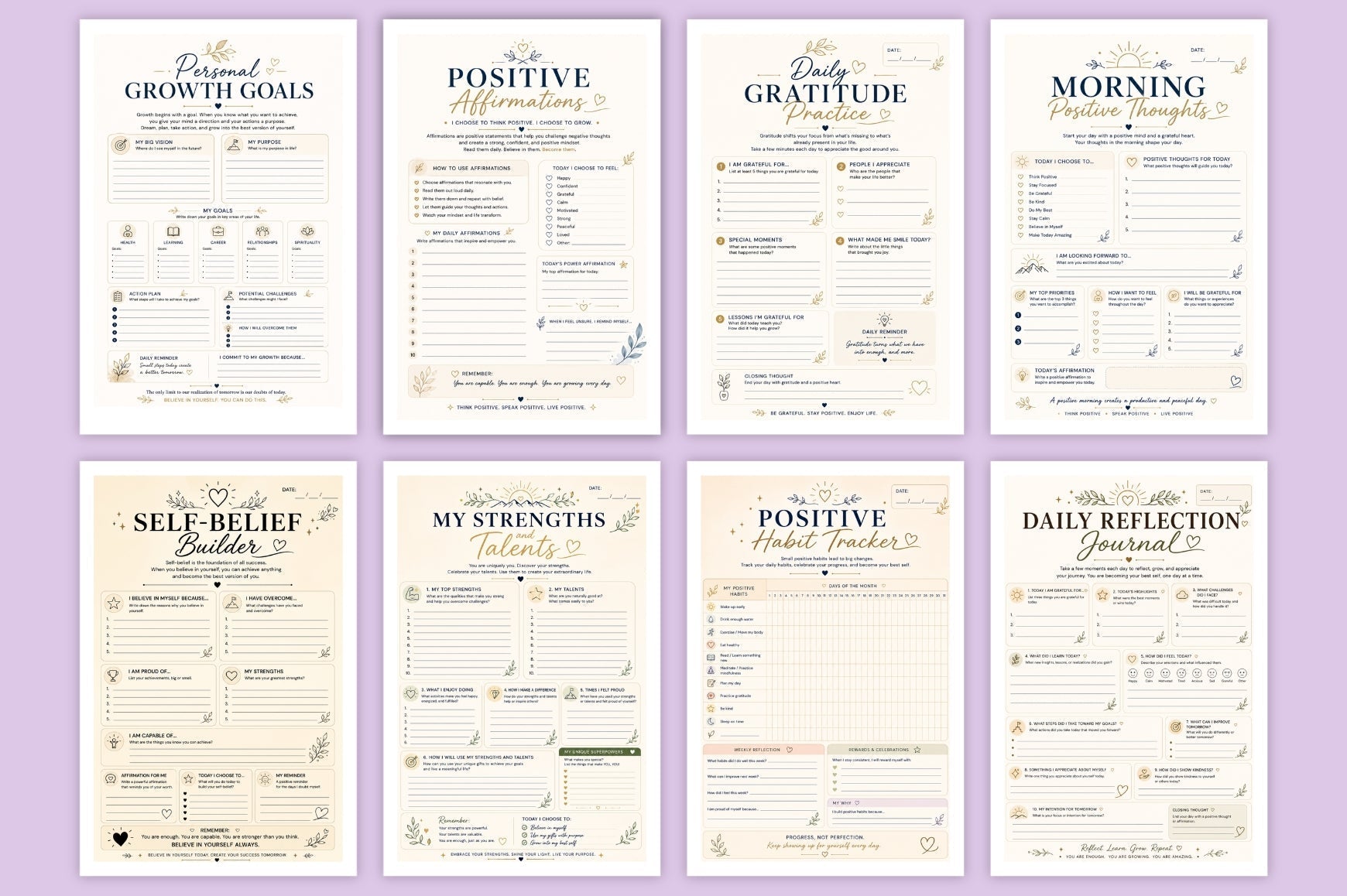 Positive Mindset Growth Journal