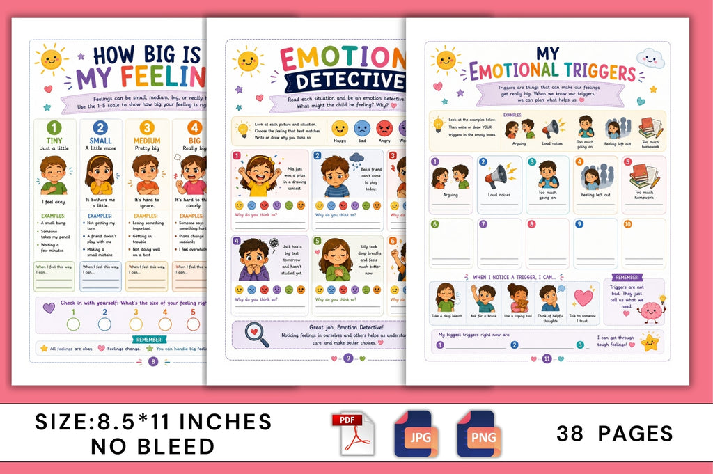 Emotional Regulation For Kids Workbook