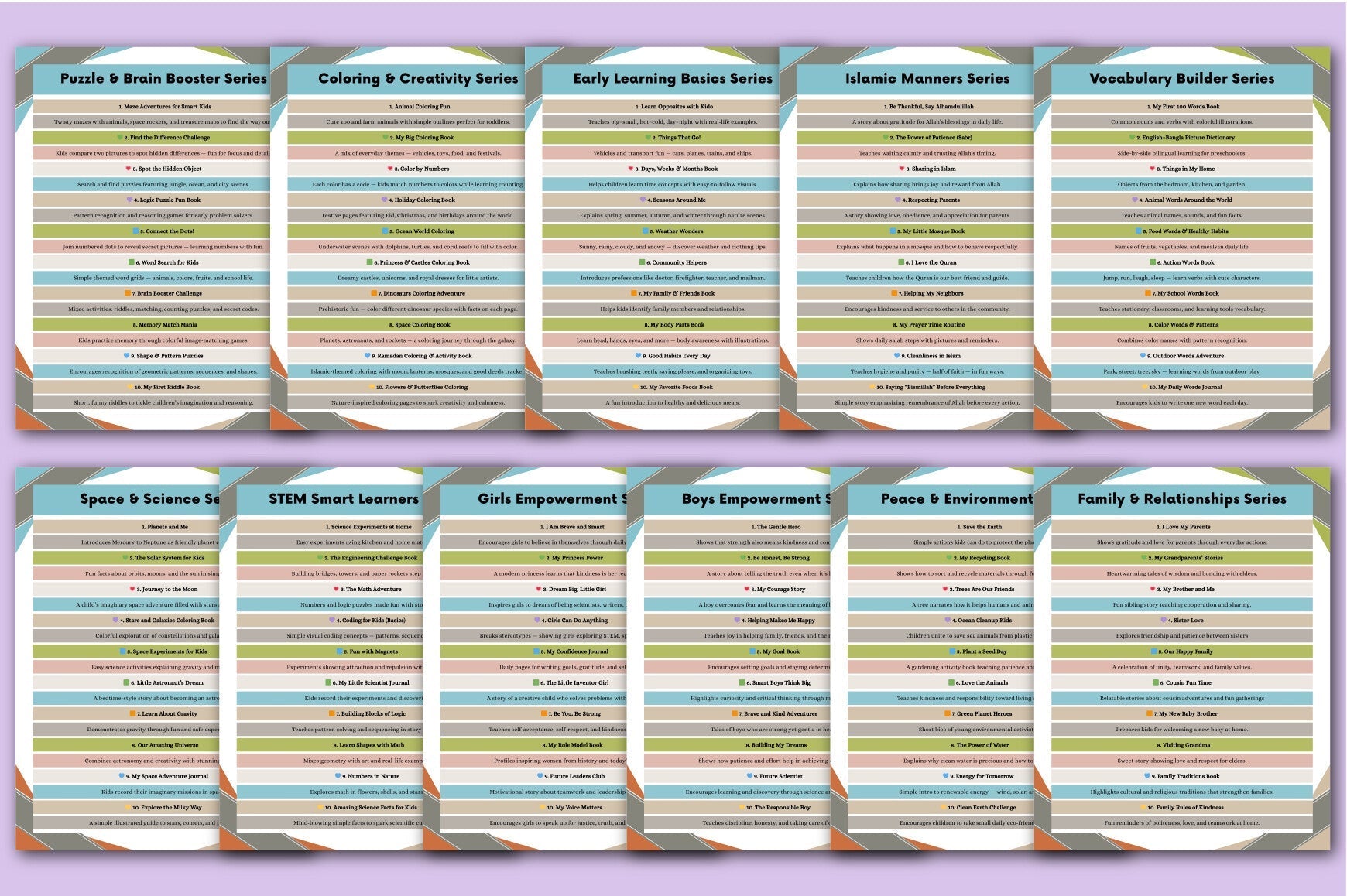 Kids World Niche Series Planner