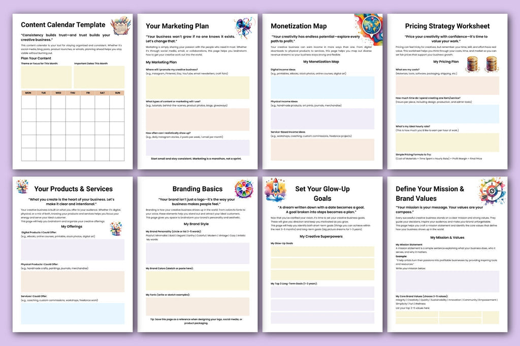 Creative Business Guidebook Planner