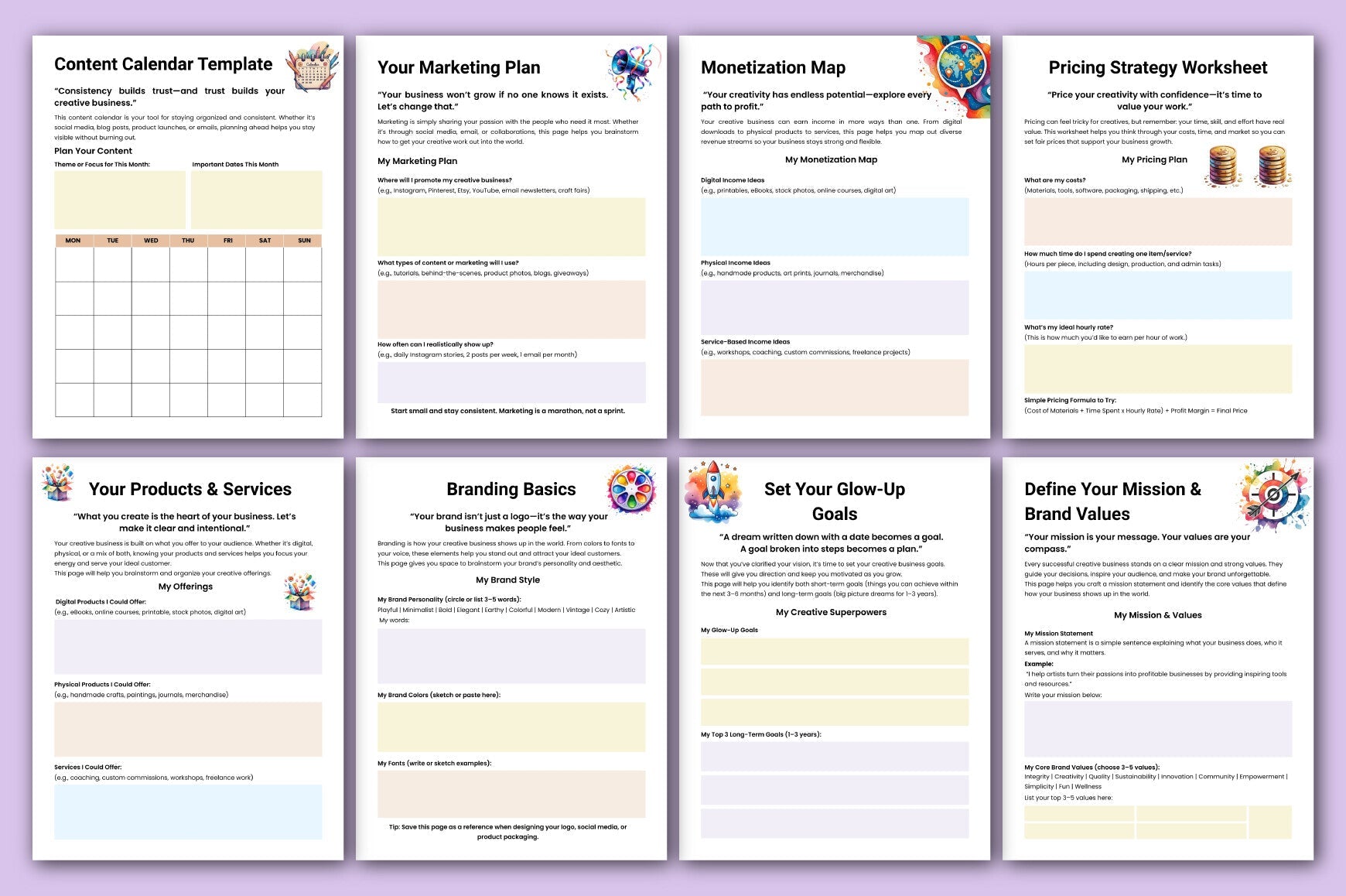 Creative Business Guidebook Planner