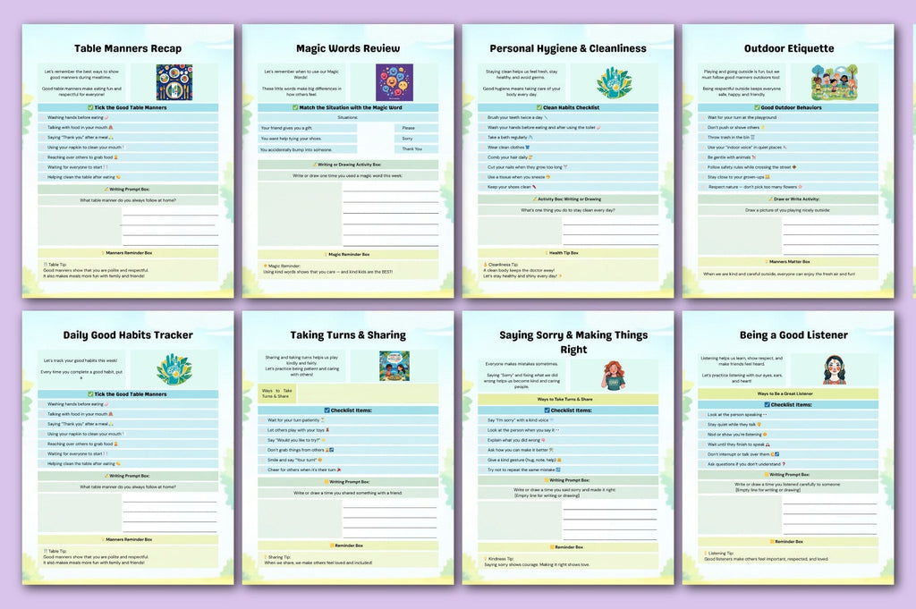 Good Habits & Manners Guide Planner