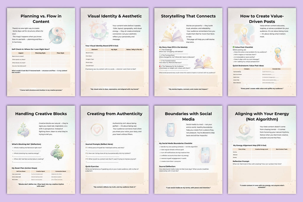 Content Creators Success Guide Planner