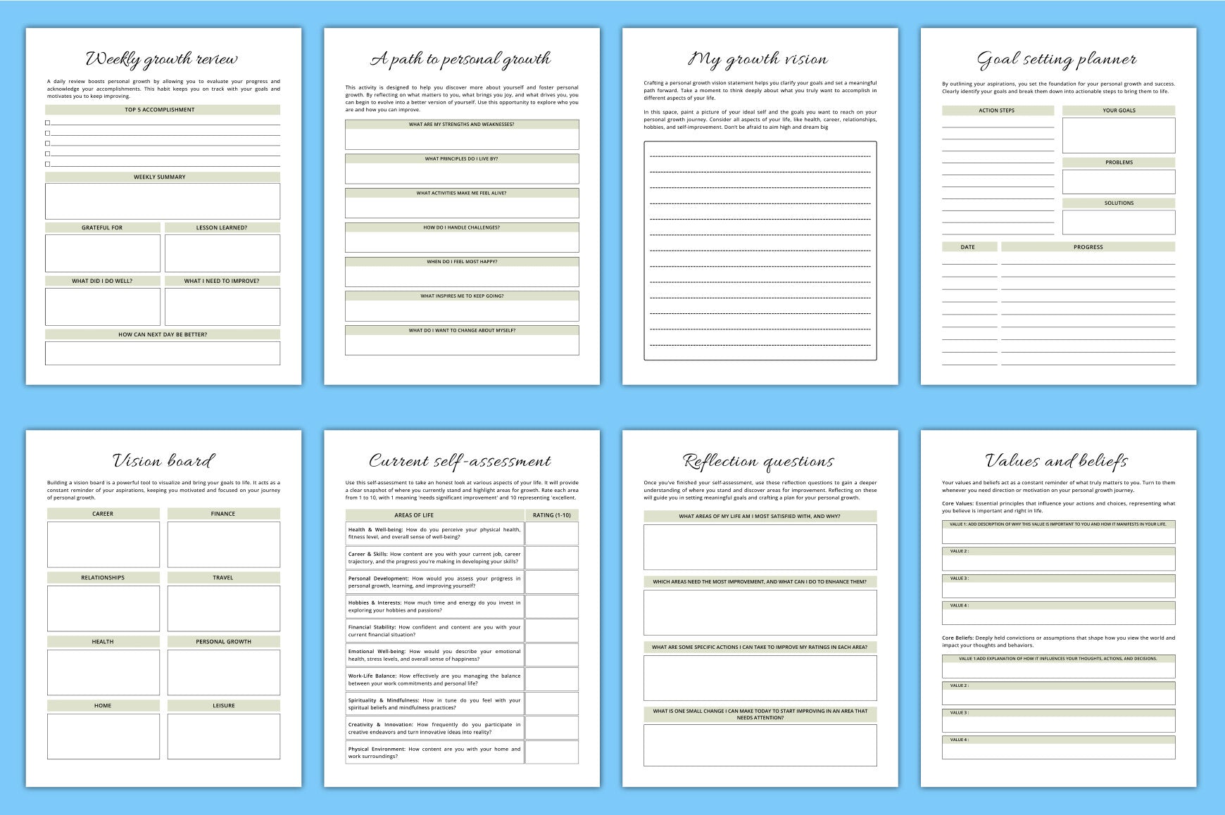 Personal Growth Planner