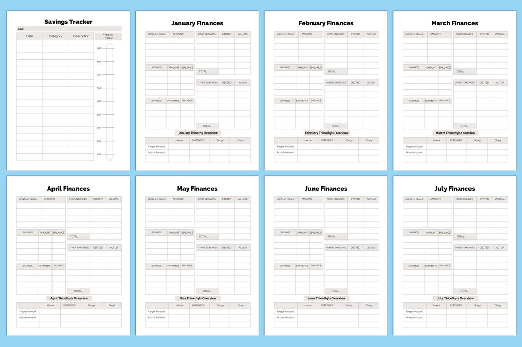 Editable Personal Finance Planner