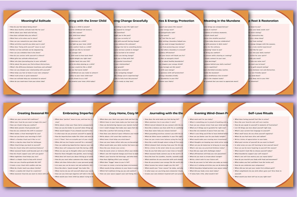 Fall Self-Care Mindfulness Journal