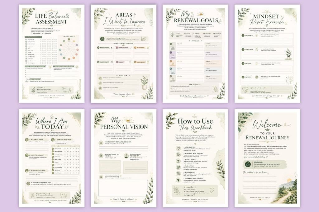 Refresh Renew And Grow Workbook
