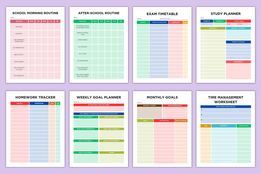 ADHD Planner for Kids Daily Planning Pages