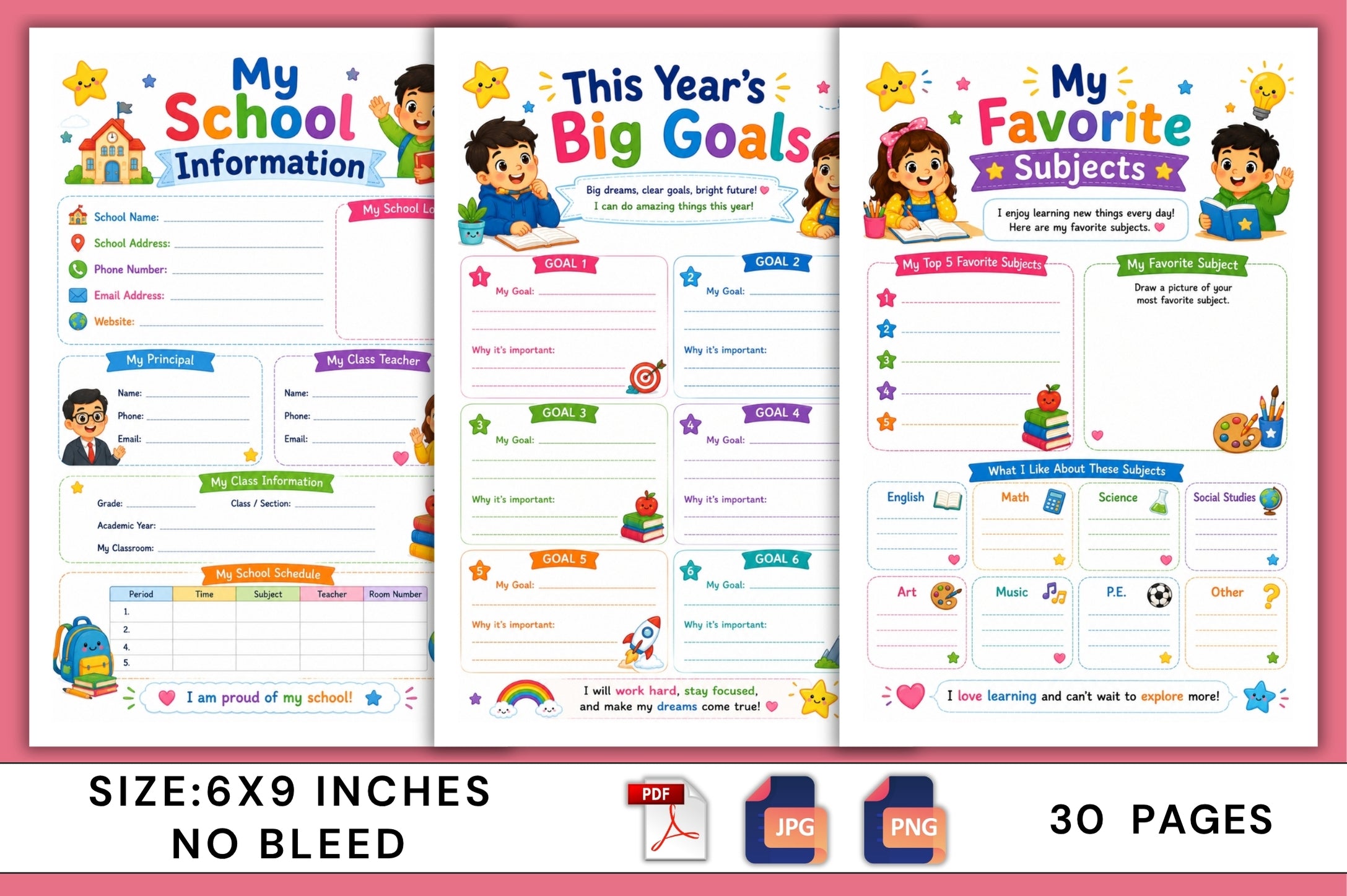Student Success For Kids Planner