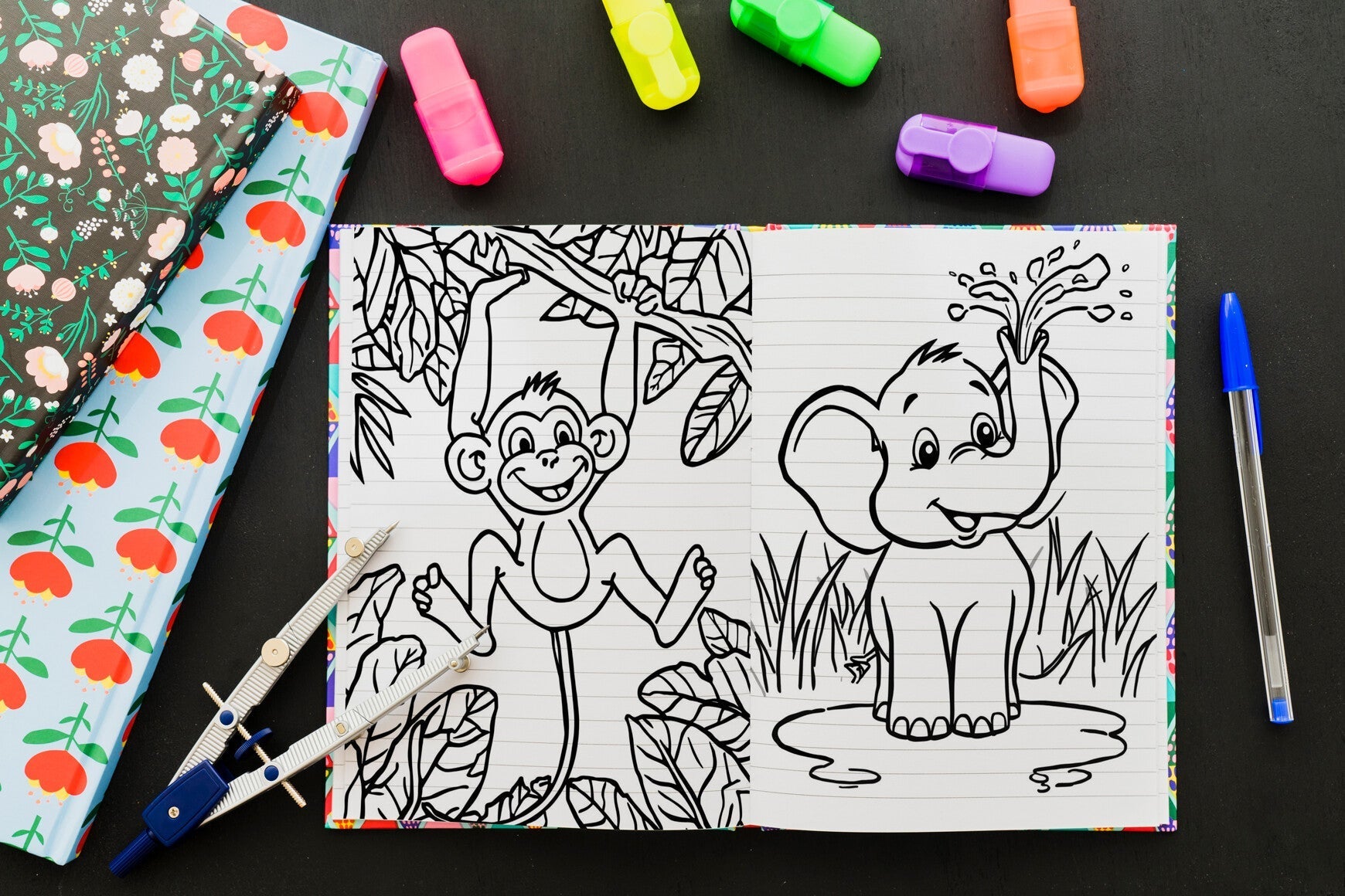 Bold Jungle Animal Coloring Book