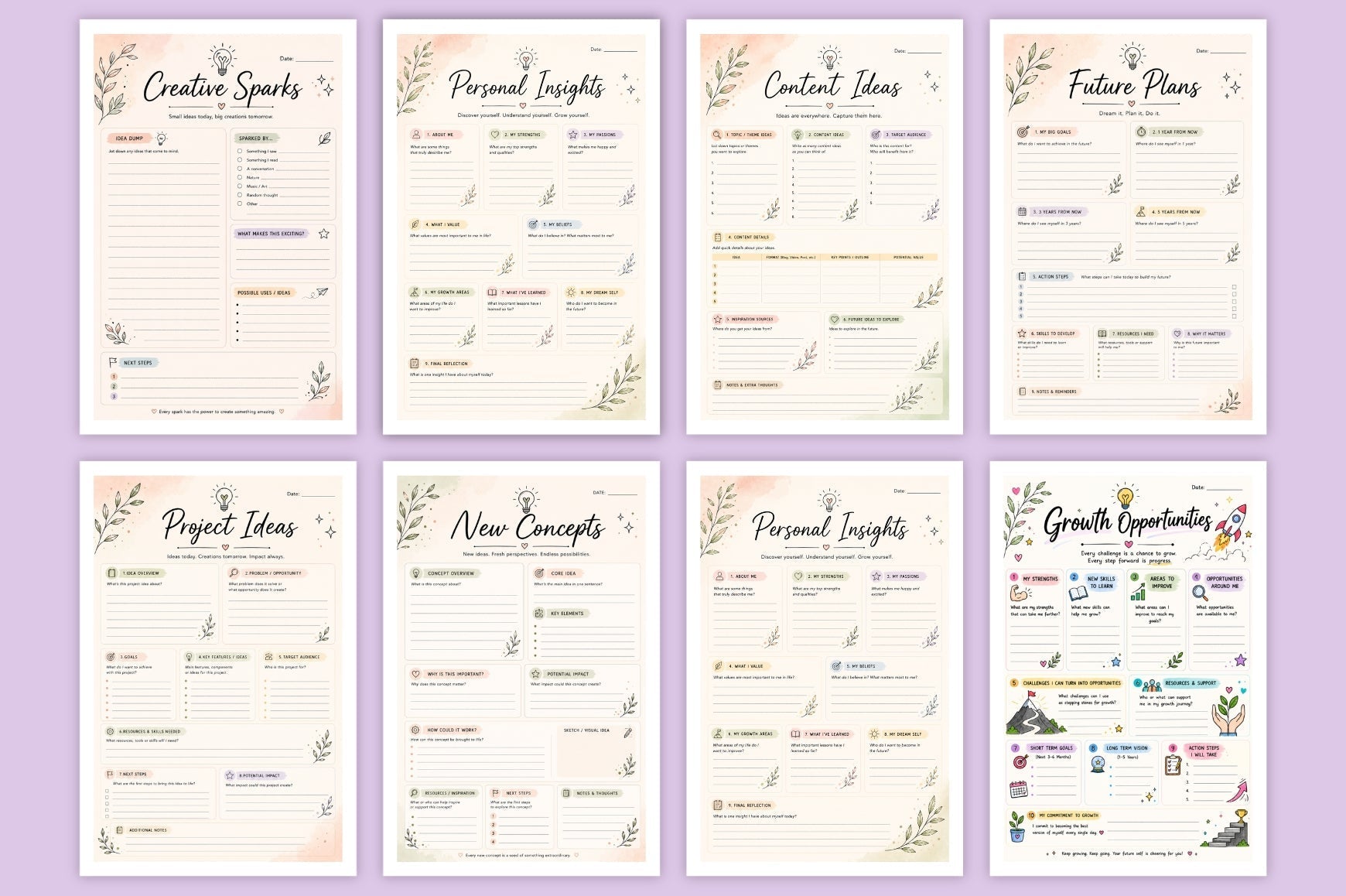 Creative Thoughts Ideas Journal