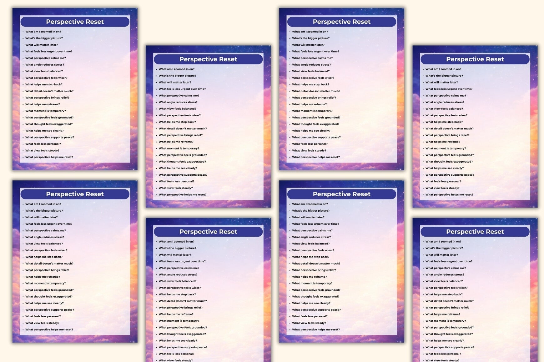 Mental Reset Prompts