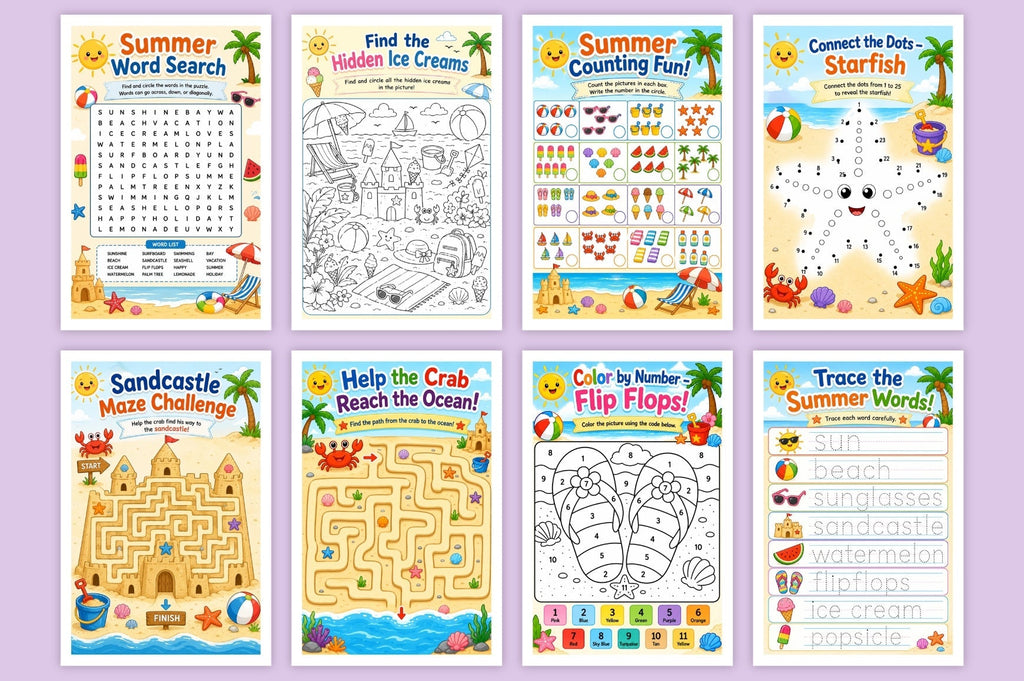 Summer Activity For Children Book