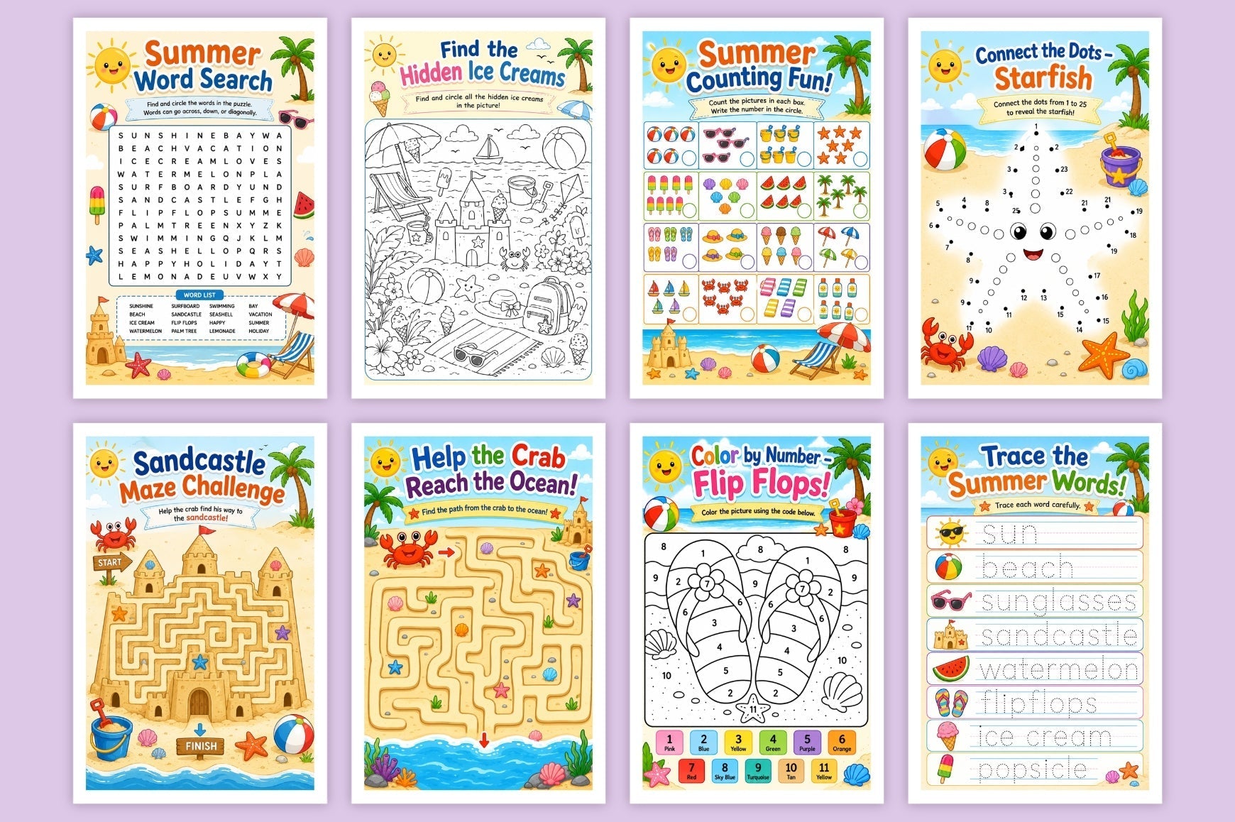 Summer Activity For Children Book