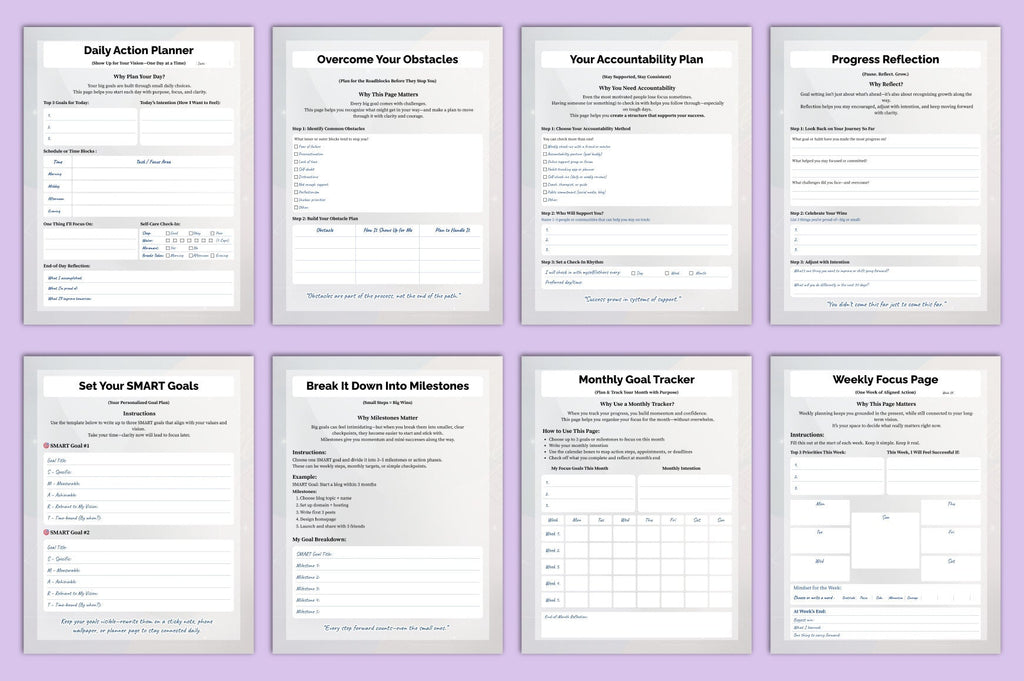 Goal Setting Vision Mapping Planner