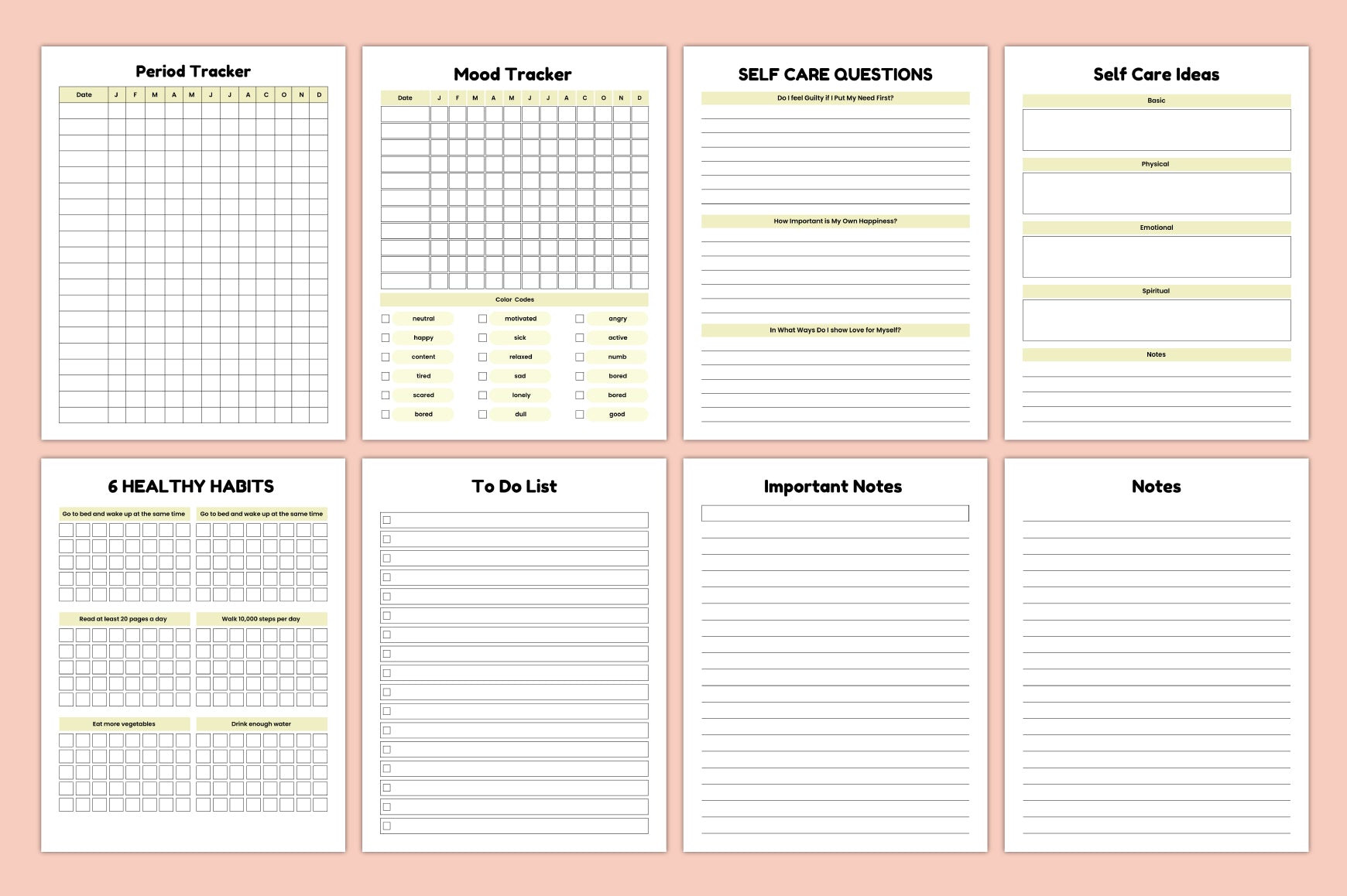 Adhd Care Routine Journal