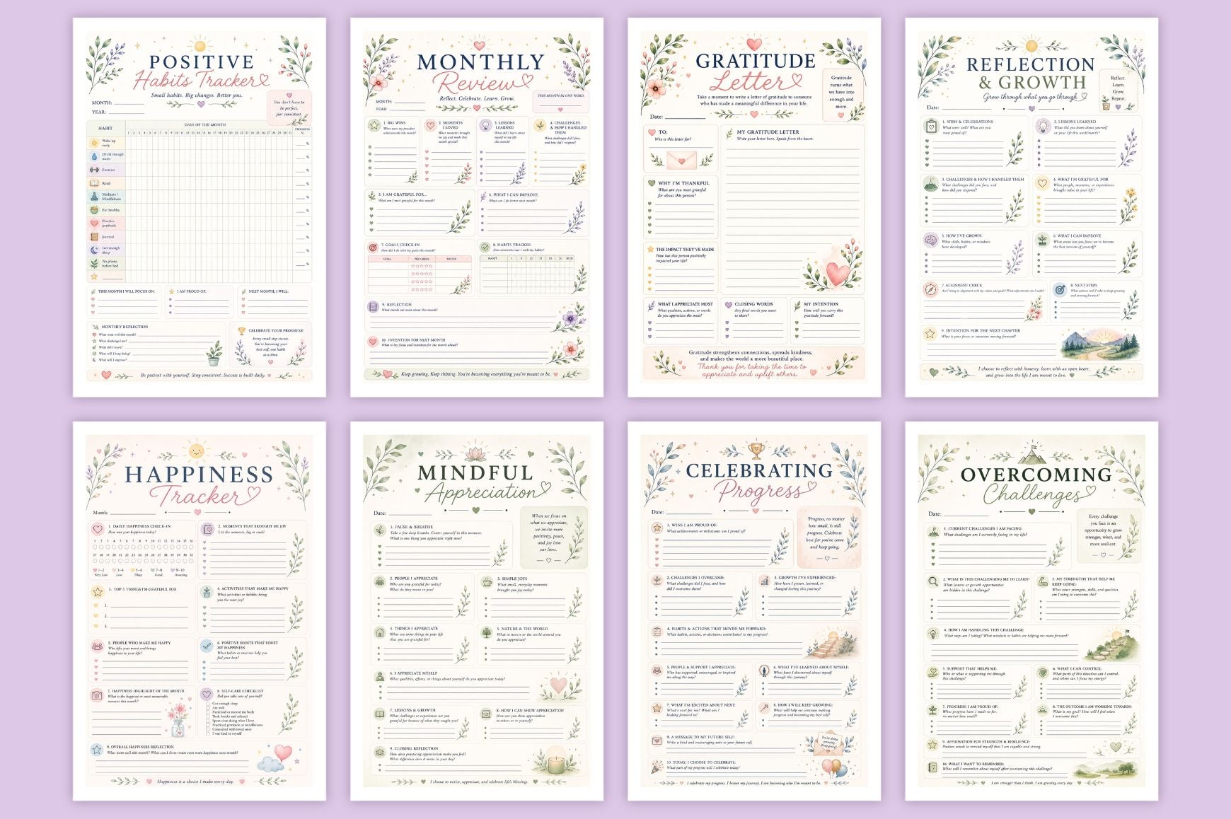 Positive Thoughts Gratitude Journal