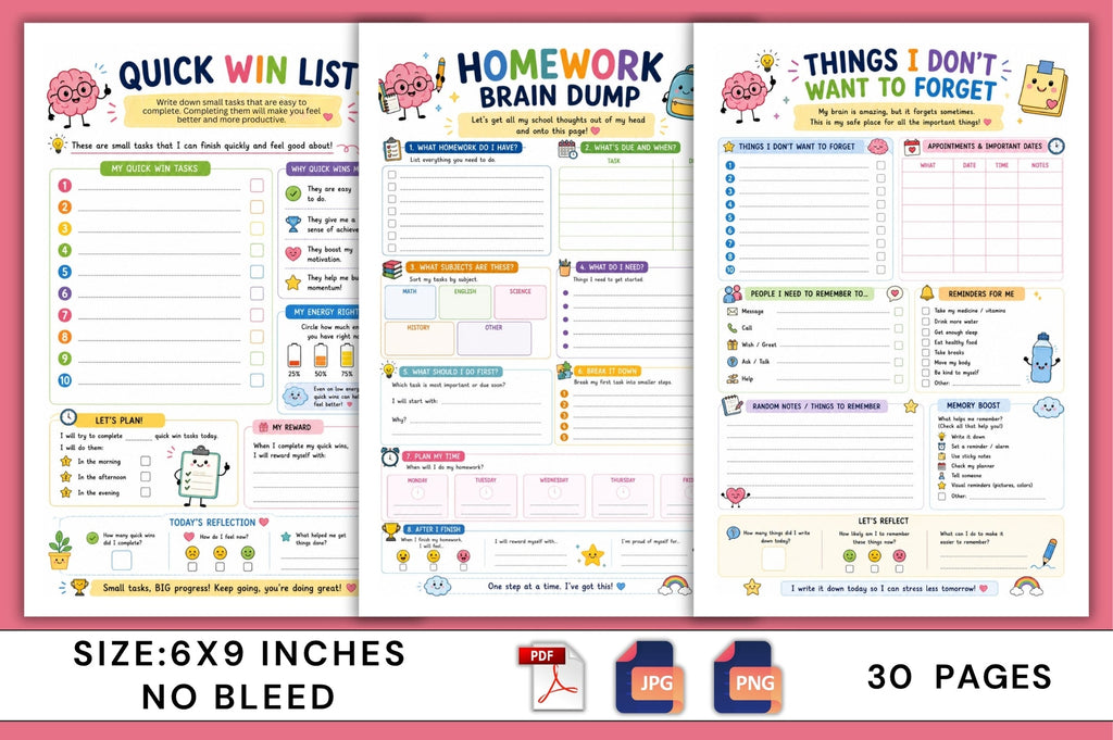 Adhd Mind Clearing For Kids Journal