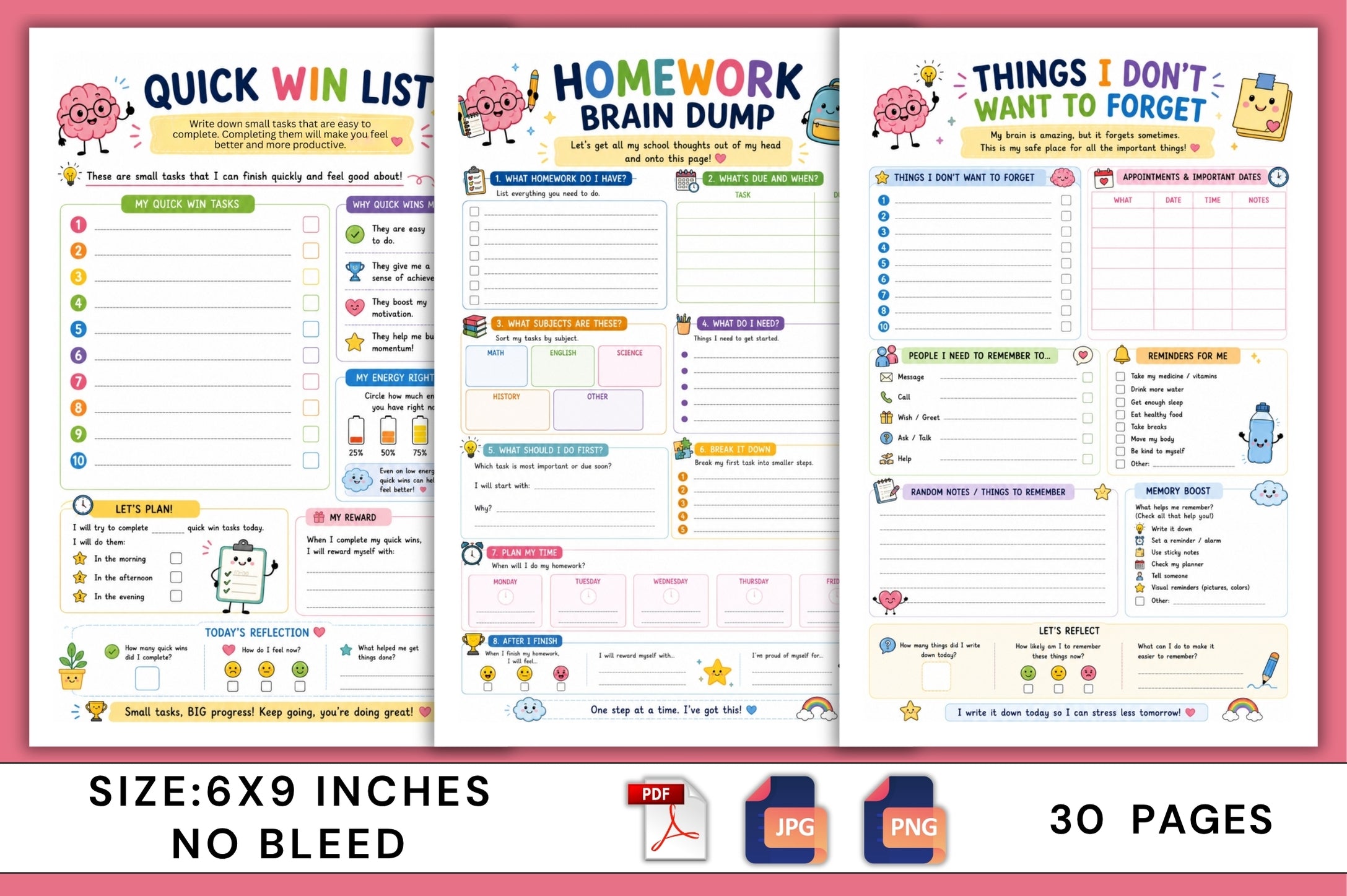Adhd Mind Clearing For Kids Journal