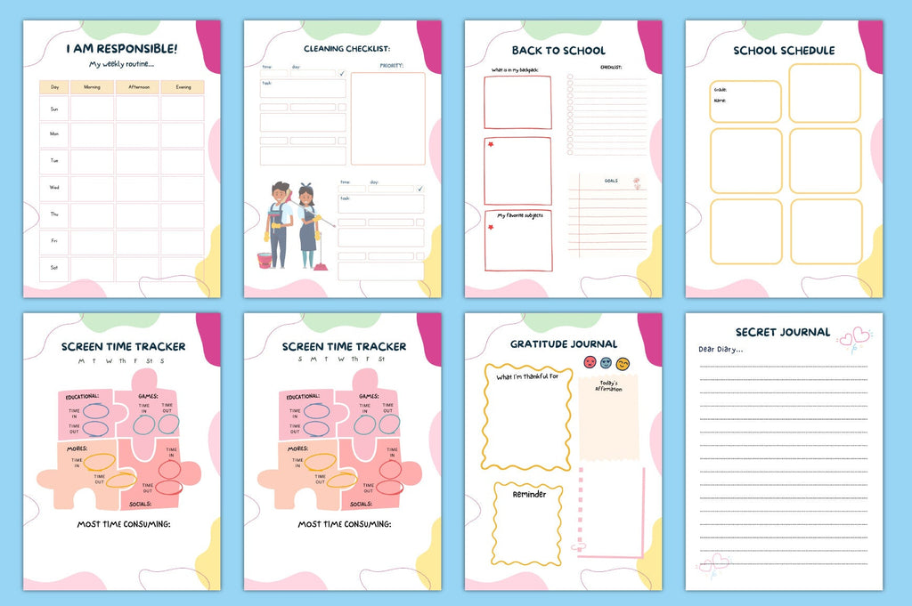 Yearly Activities Update Kids Planner