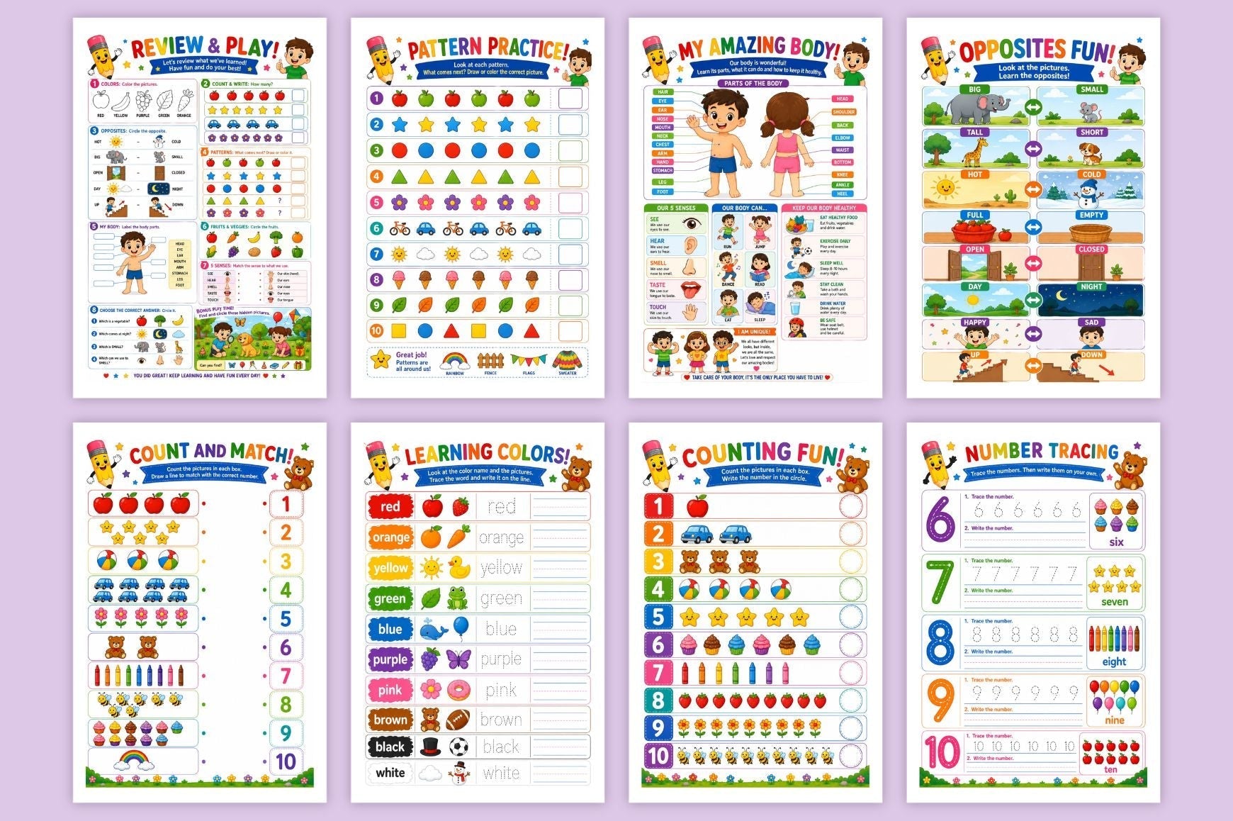 Preschool Learning Workbook
