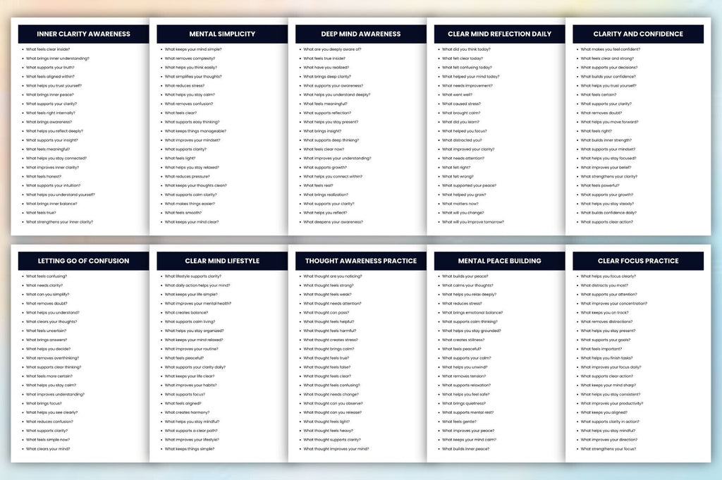 Mental Clarity Prompts