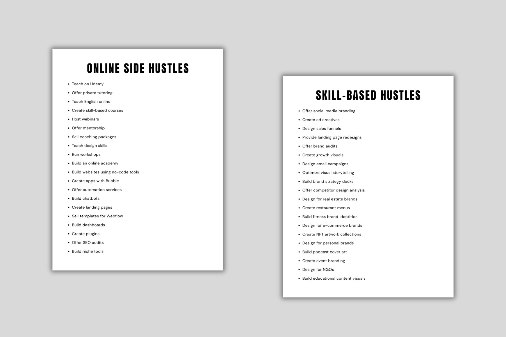 Side Hustle Prompts