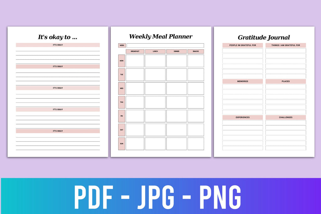 Self Care Planner