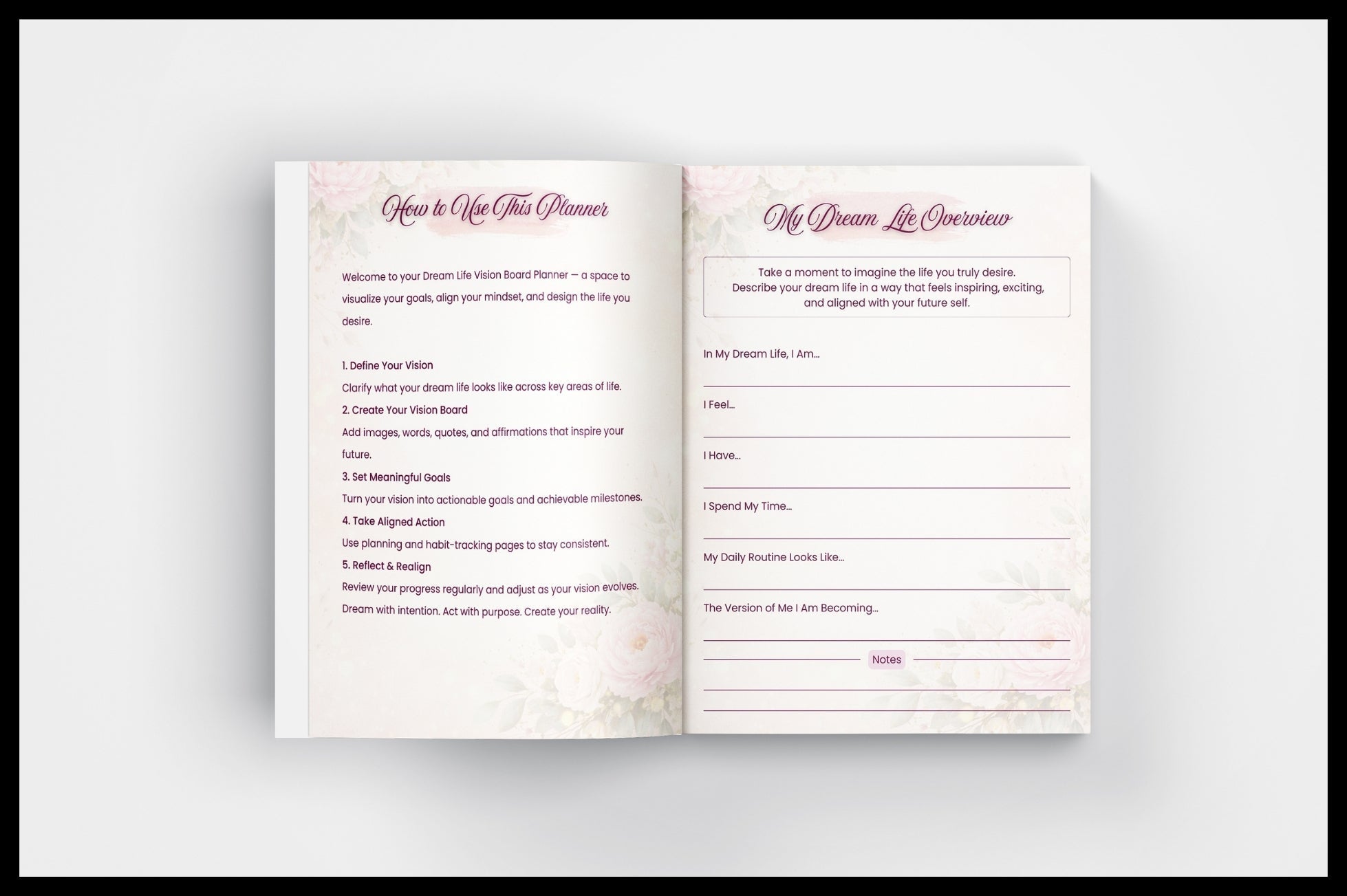 Dream Life Vision Board Planner