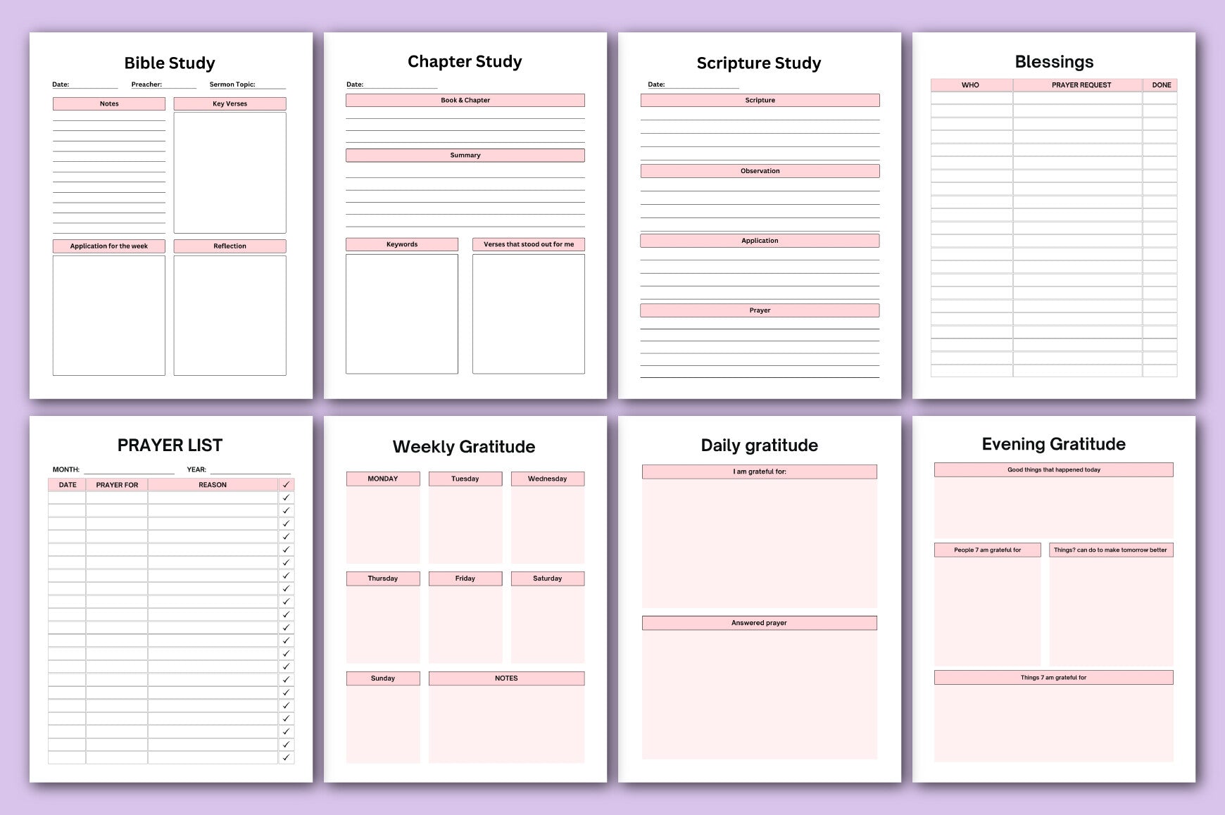 Prayer Journal Template
