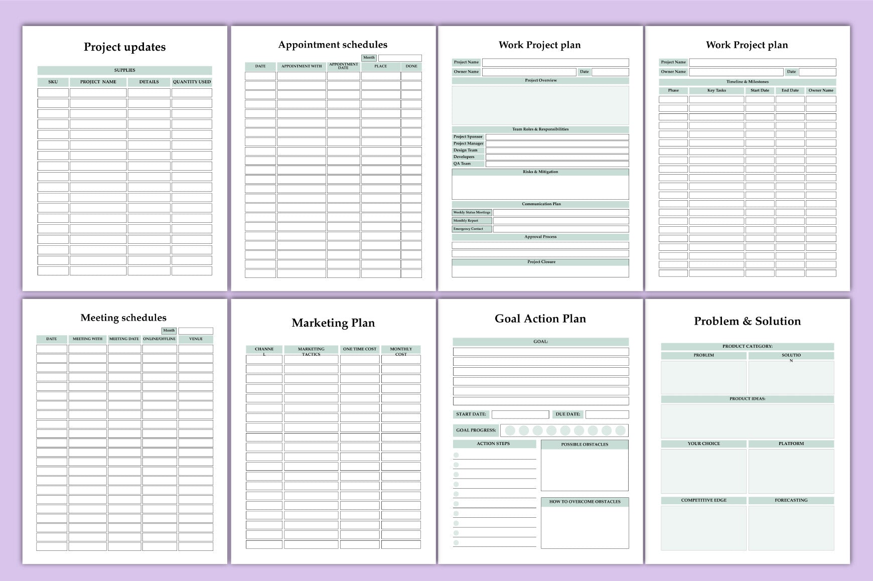 Project Management Planner