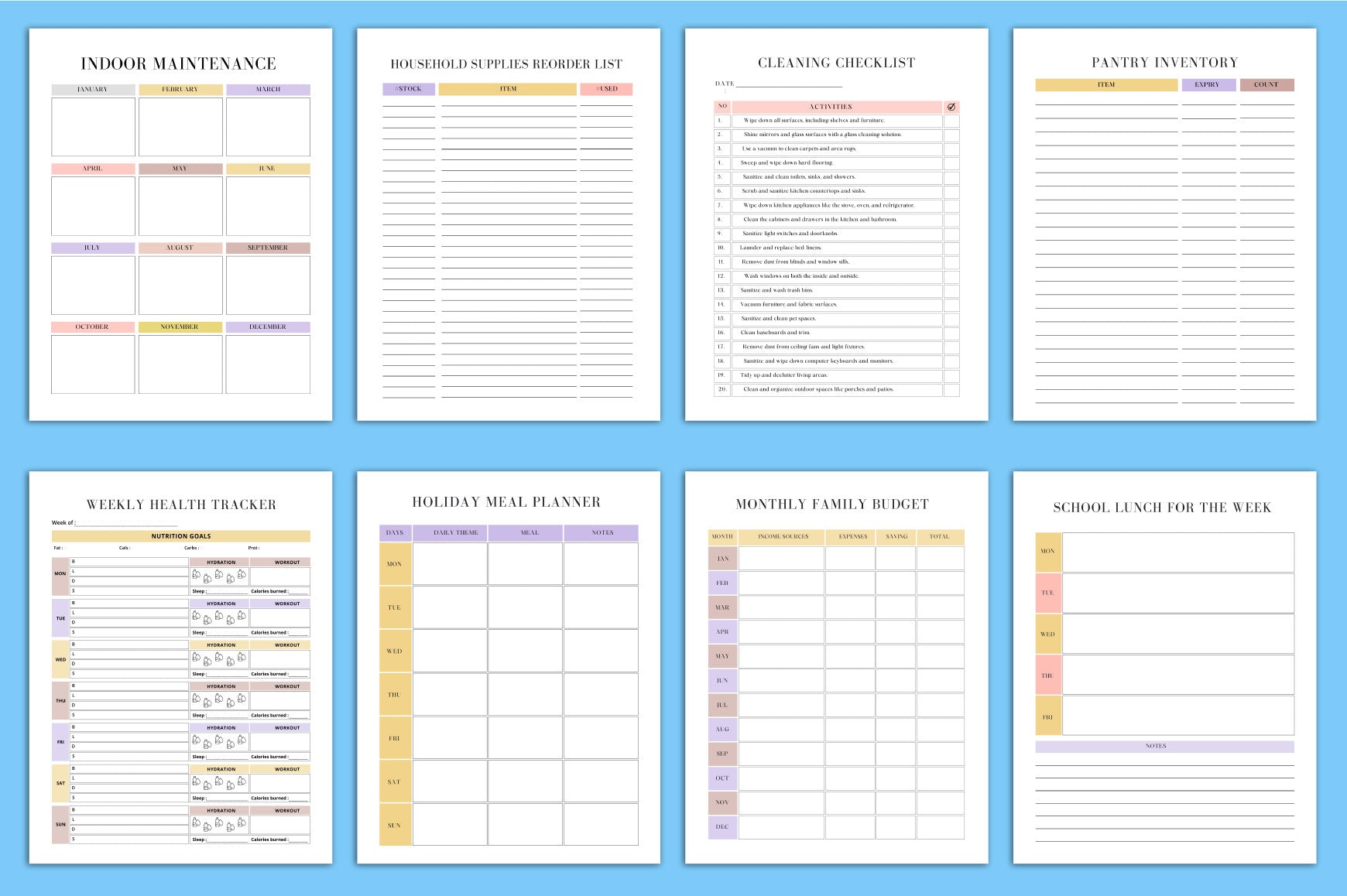 House Management Planner